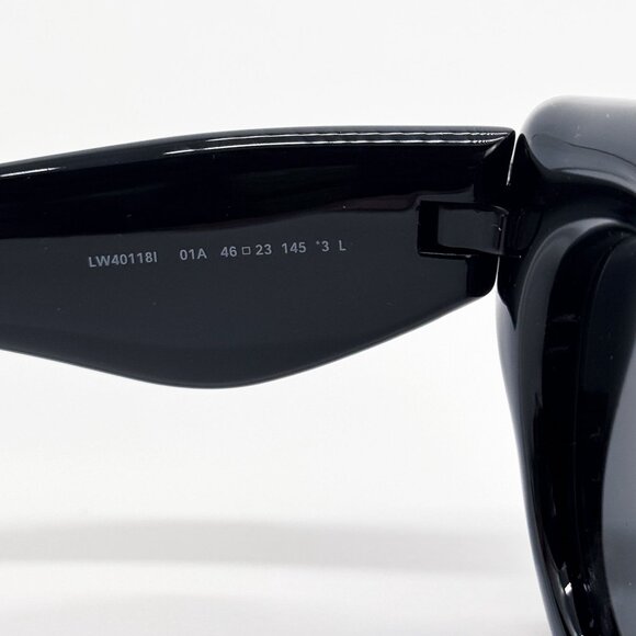 NEW LOEWE LW40118I 01A BLACK ROUND WOMEN SUNGLASSES LOEWE - Picture 9 of 11